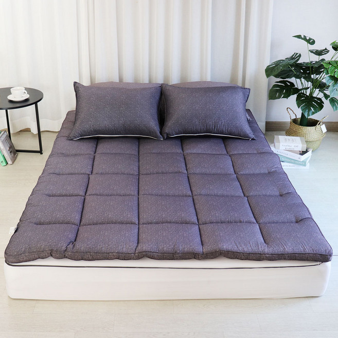 디메이드베딩 직접제작 두툼한 알러지케어 돌침대 흙침대 침대 두꺼운 누빔 토퍼 슈퍼싱글 퀸 킹 사이즈, 알러지케어토퍼 진차콜