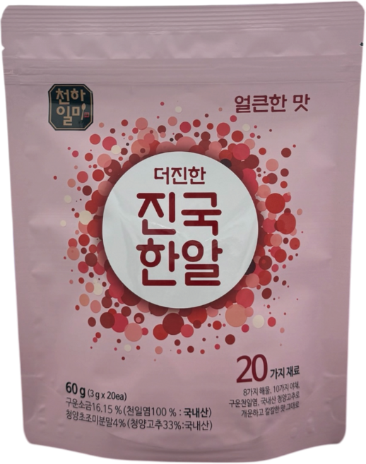 천하일미 홍석천 이원일 더진한 진국한알 코인육수 얼큰한맛, 2개, 80g