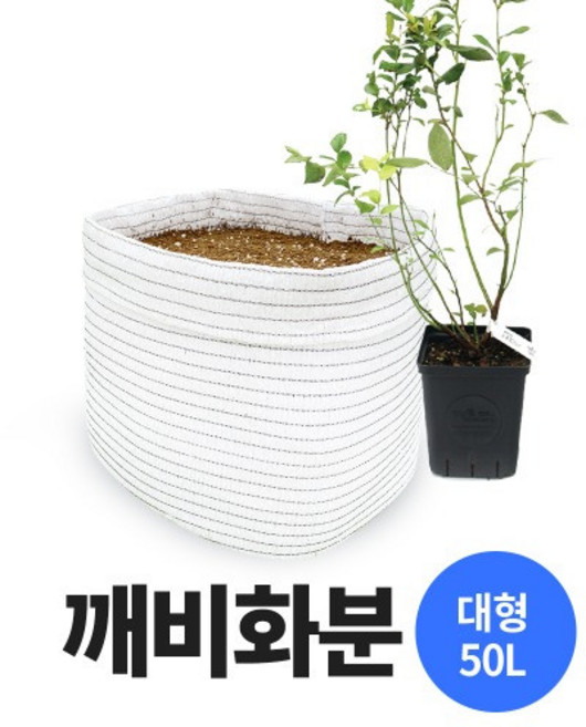 블루베리 화분 깨비화분 대형(50L) 특대형(130L) 분갈이화분, 1개