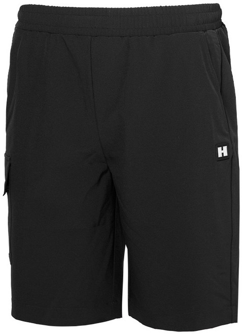 험머 남성 시그니처 로고 아웃포켓 쿨링 우븐 반바지 블랙