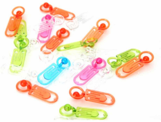 옥이드림 플라스틱 메모꽂이 100개 사무용클립 종이꽂이 서류집게