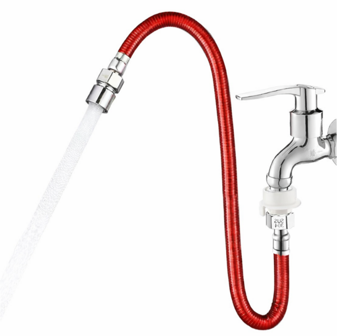 수도월드 세탁실 베란다용 수도 연장 호수 연결 커넥터, 1개