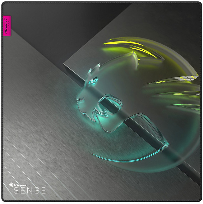 ROCCAT Sense Icon 게이밍 마우스패드 450x450 방수 천연고무, 1개, ROC-13-375 / 블랙