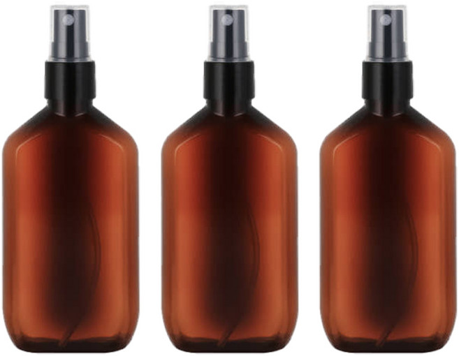 닥터보틀 브라운 100ml 스프레이 미스트 화장품용기 공병, 3개, 20파이 스프레이 블랙(S)/PET 브라운 F100ml