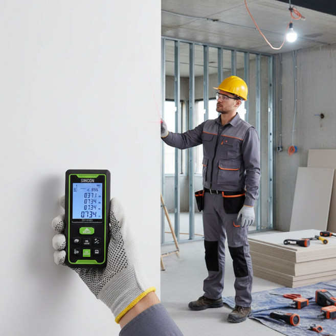 신콘 SD-100G 그린포인트 100M 거리측정기 레이저 디지털경사계, 1개