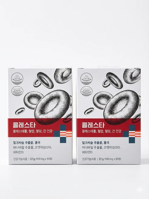 콜레스타 900mg x 30정 x 4박스 4개월분 - 쿠팡