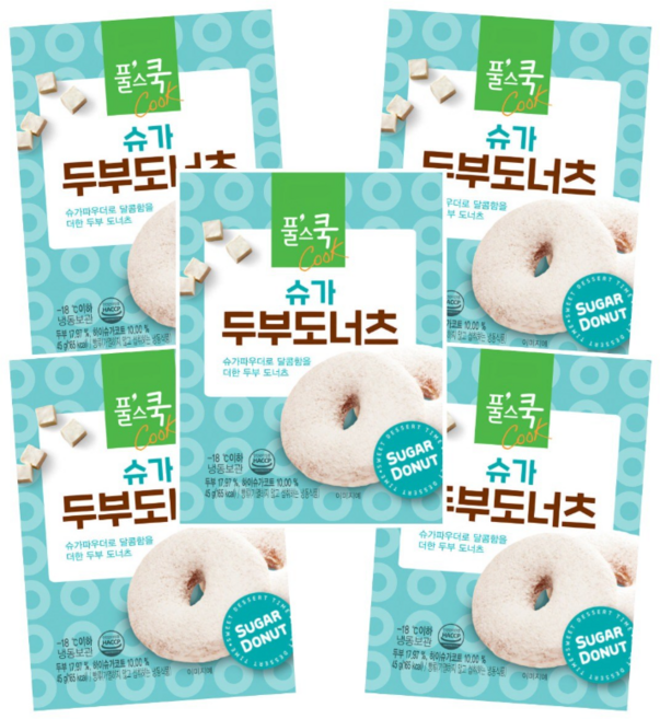 풀무원 슈가 두부도너츠45g 5개, 45g