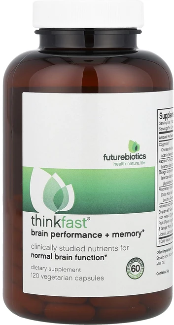 씽크패스트 퓨처바이오틱스 120 식물성 캡슐 ThinkFast Futurebiotics 120 VCaps, 1개 - 쿠팡