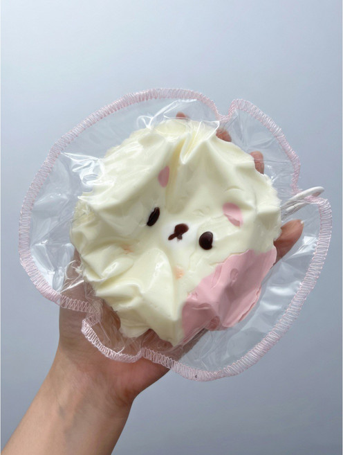 수제말랑이 실리콘 리락쿠마 크림 말랑이, 딸기크림, 1개