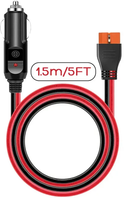 12AWG 12V 자동차 시거잭에서 XT60i 케이블로 연결하는 에코플로우 델타 2/2 맥스/프로/프로 3/3 플러스 리, 01 1.5m 5FT