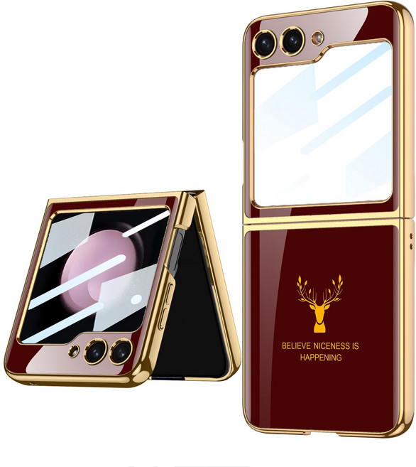 갤럭시 Z플립5 강화유리 케이스 액정커버 대리석 케이스 지플립5 제트플립5