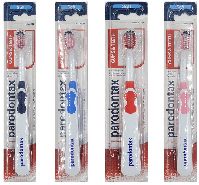 파로돈탁스 검앤티스 부드러운 미세모 칫솔, 4개