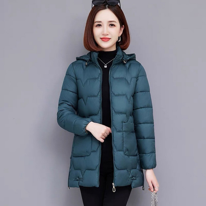 TIMEPURE 겨울 중장기 여성 면 패딩 코트 따뜻한 두꺼운 중년 여성용 점퍼 아우터 보온 방풍 면 패딩 자켓 세련된 엄마 패션 면 롱패딩