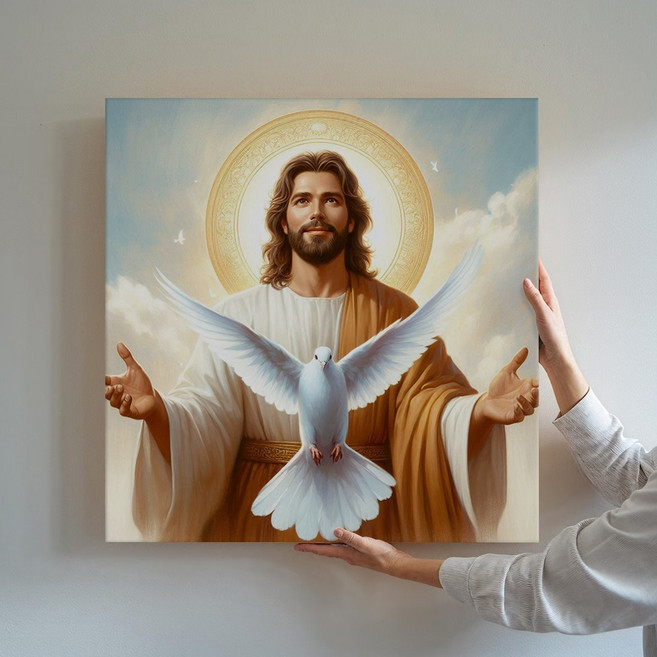 성경액자 말씀 묵상 종교 교회인테리어액자 캔버스 그림액자 시리즈 9종 03 교회액자 성경말씀액자 캘리그라피 요한복음 시편 이사야, 12.평화의안식