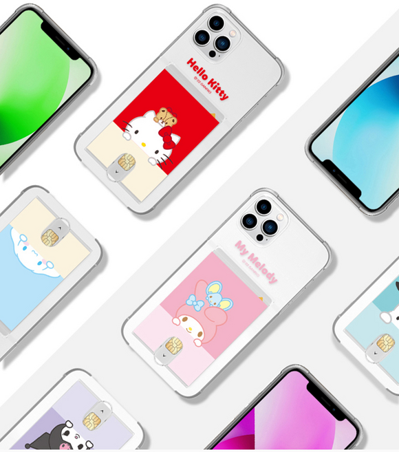 산리오 빼곰 에어쿠션 카드 투명케이스 헬로키티 쿠로미 시나모롤 마이멜로디 갤럭시엑스커버5 G525