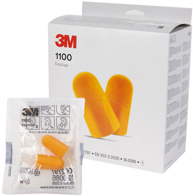 3M 1100 海綿耳塞, 1個, 200個裝