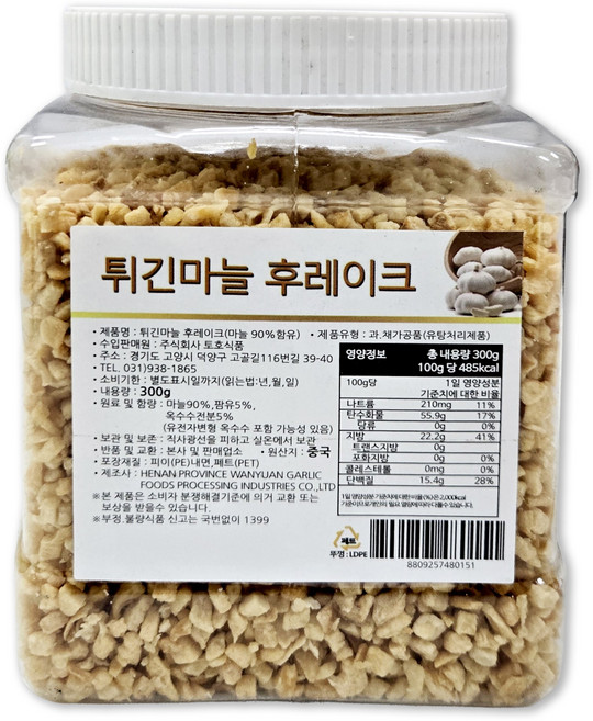토호식품 튀긴 마늘 후레이크, 300g, 1개