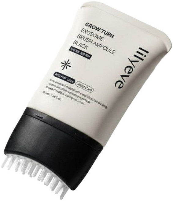 릴리이브 그로우턴 엑소좀 브러쉬 앰플 블랙 100ml / 탈모 케어 두피 비듬 케어, 1개