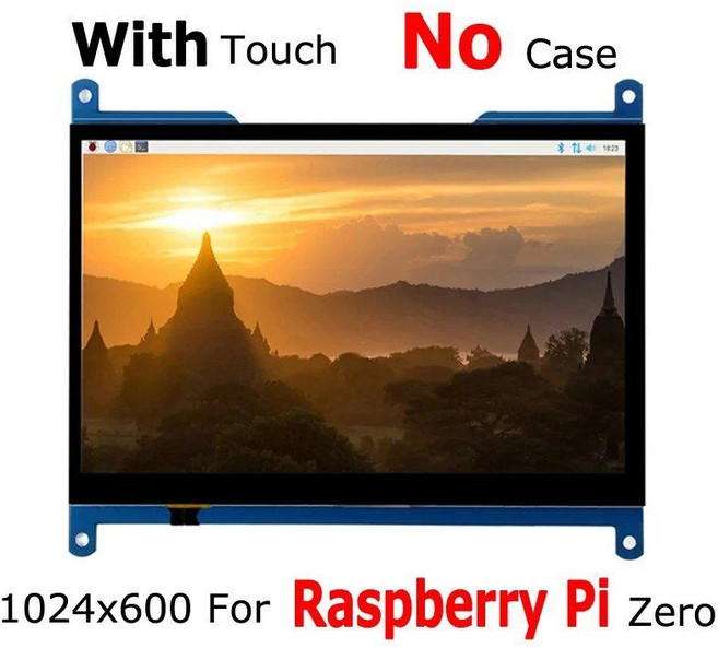 몽이몰 패드 그래픽 라즈베리 파이 제로 2W 맞춤형 7 인치 LCD DIY 태블릿 컴퓨터 터치 스크린 디스플레이 RJ45 USB 허브 바나나 파이 제로, RPI-Touch-No Case