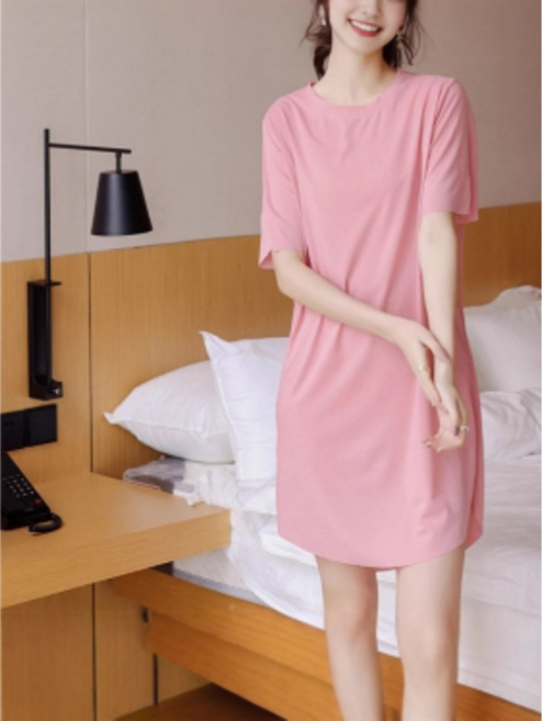 옷이오 여성 여름 롱원피스 냉감잠옷 원피스