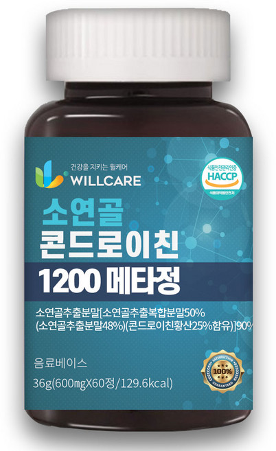 윌케어 프라임 콘드로이친 메타정 알약 HACCP 식약처인증, 60정, 1개