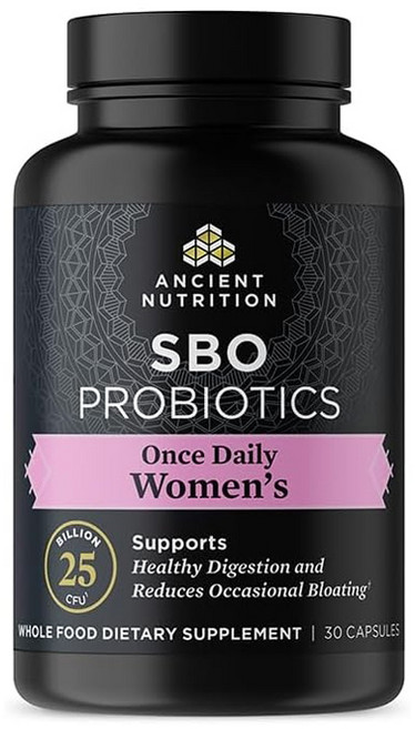 ANCIENT NUTRITION SBO 益生菌 每日一次 女性專用 250億 CFU 膠囊, 1個, 30錠