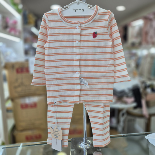 아가방 아가옷 얼라이브슬림내의(오렌지) 01S157611 봄아기옷 둥이커플룩 아기등원룩