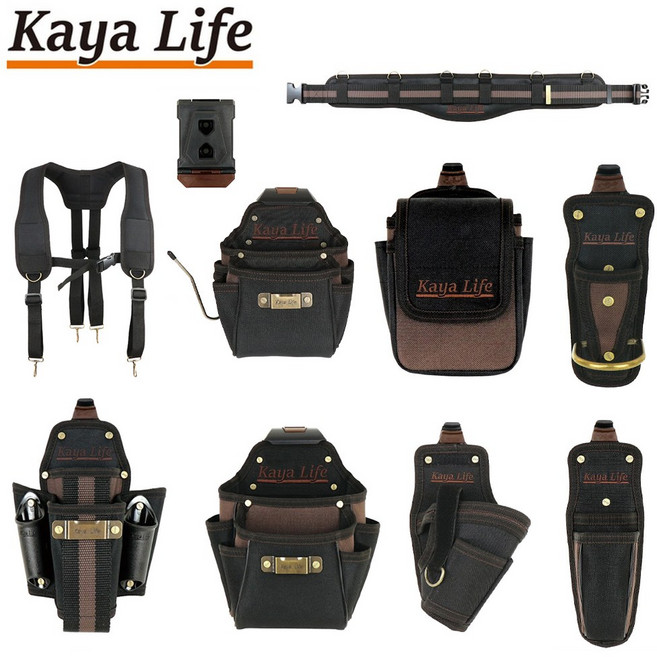 가야 라이프 터프빌트식클립형 원터치 못주머니 공구집 벨트 엑스반도, CL-701, 1개