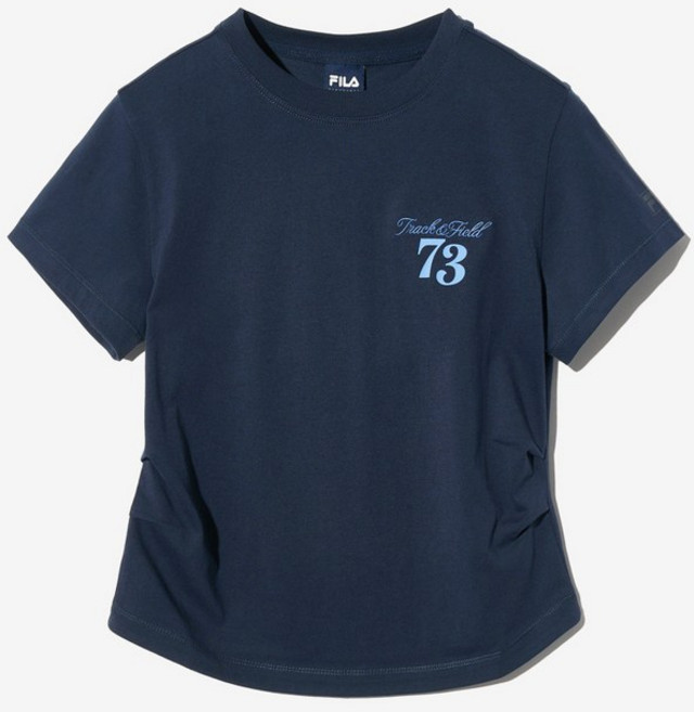 휠라 휠라 공식 셔링 크롭 반팔티 (FS2RSH2157F_DNA)