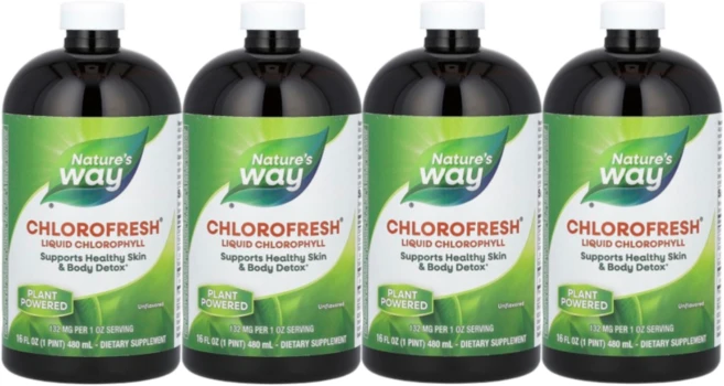 무향무맛 네이처스웨이 클로로프레쉬 액상 엽록소 녹색채소 슈퍼푸드, 4개, 480ml - 쿠팡