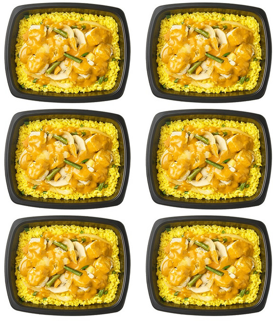 양많은 밥양 토핑양 1.5배 증량! 1주 점심 식단 곱빼기 저당 점보 덮밥 푸팟퐁 치킨 커리 315g 6팩 1890g (냉동), 6개