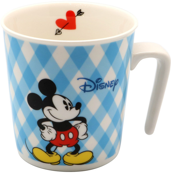 디즈니 캐릭터 컬러머그 ( 핑크 블루 중 택1 ), 1개
