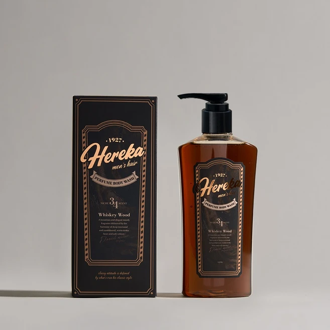 헤레카 남성용 퍼퓸 바디워시 위스키우드향, 310ml, 1개 - 쿠팡