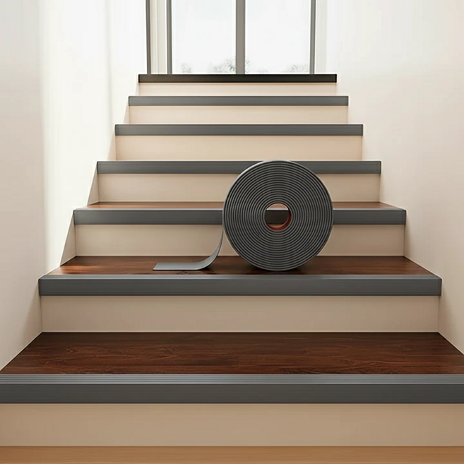 홈앤힐링 계단 미끄럼방지테이프 실내외 계단 논슬립 패드 5m, 코지 그레이, 1개