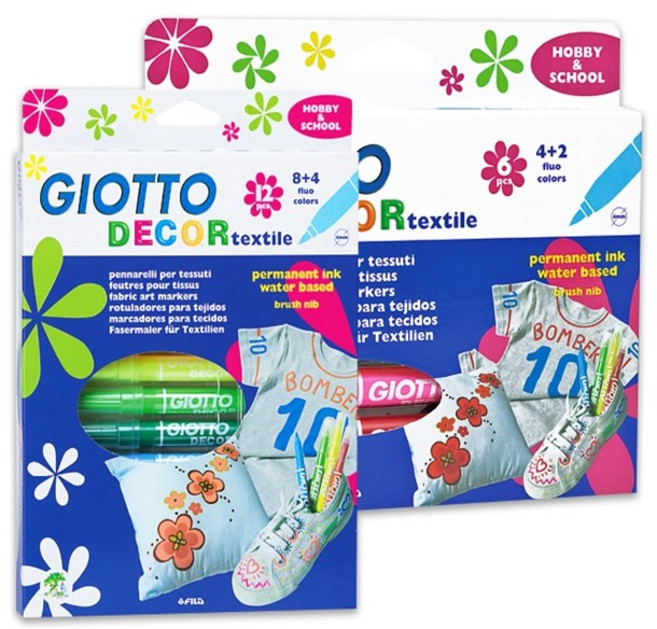 지오토 데코 페브릭마카 6색 12색 giotto decor textile