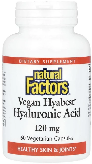 내추럴팩터스 비건 Hyabest 히알루론산 120mg 베지캡슐 60정, 1개 - 쿠팡