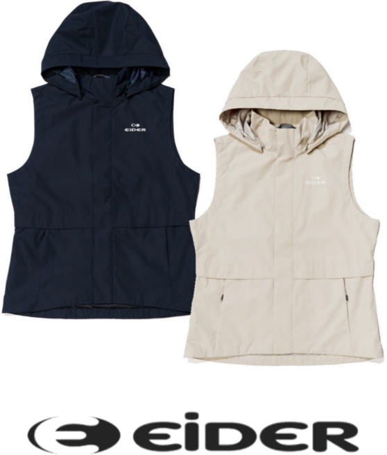 [백화점 매장판] 아이더 여성 방풍 베스트 2L 등산 아웃도어 등산조끼 등산베스트 유니폼 단체 봄 가을 간절기 집업조끼 (후드 탈부착 가능)