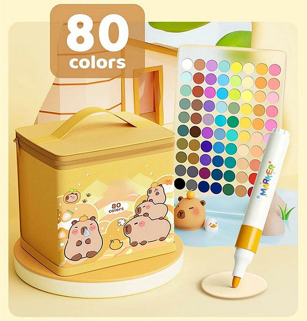 타오진 다용도 봉지 마카펜 세트, 1세트, 80색