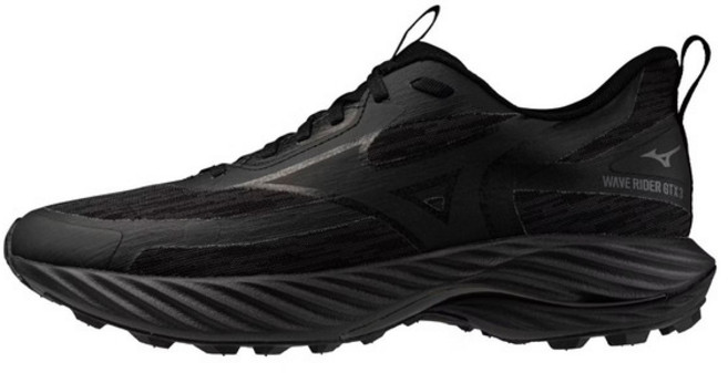 Mizuno 美津濃 Wave Rider GTX 3 2E 男款 慢跑鞋 寬楦 防水 跑鞋 黑 [J1GC258052]
