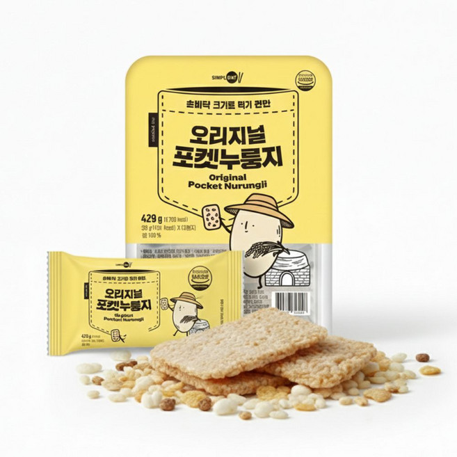 심플잇 포켓 누룽지 오리지널, 429g, 1개