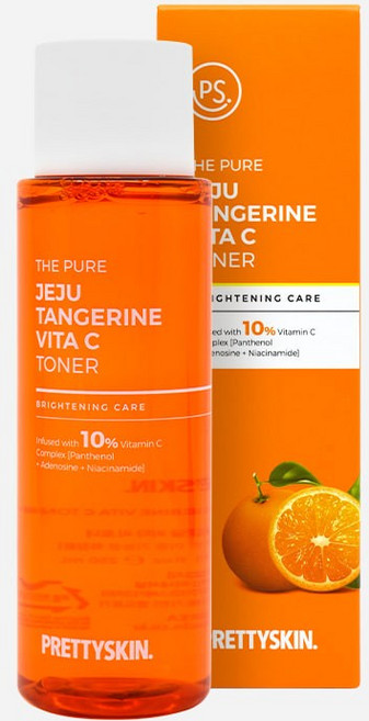 [프리티스킨] 더퓨어 제주감귤 비타C 토너 (보습 진정 염증완화에 효과 미백/주름개선 기능성), 2개, 250ml