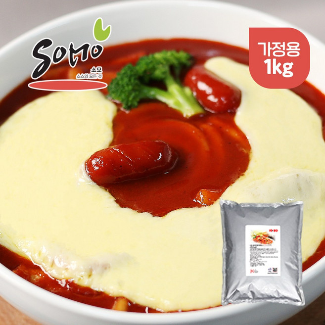 소모 / 엽땡 프리미엄 국물떡볶이 분말소스 Y-18호(약간매운맛), 1개, 1kg