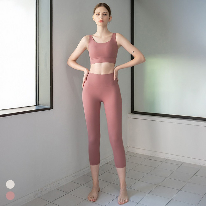 [콘치웨어] 라이트 업 7부 레깅스 2colors 필라테스 요가 하이웨스트 Y존 커버