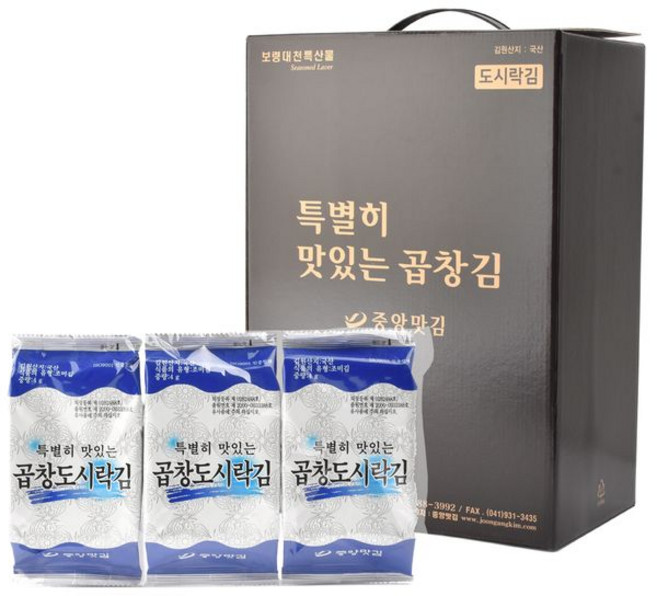 중앙맛김 특별히 맛있는 곱창도시락김, 30개