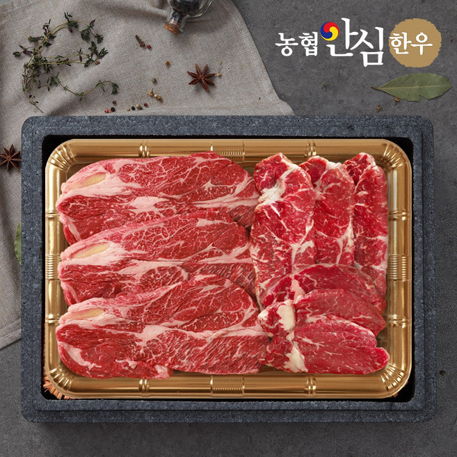 [농협안심한우] 한우 1등급 으뜸구이세트 1kg(등심500g+채끝300g+안심200g), 1개