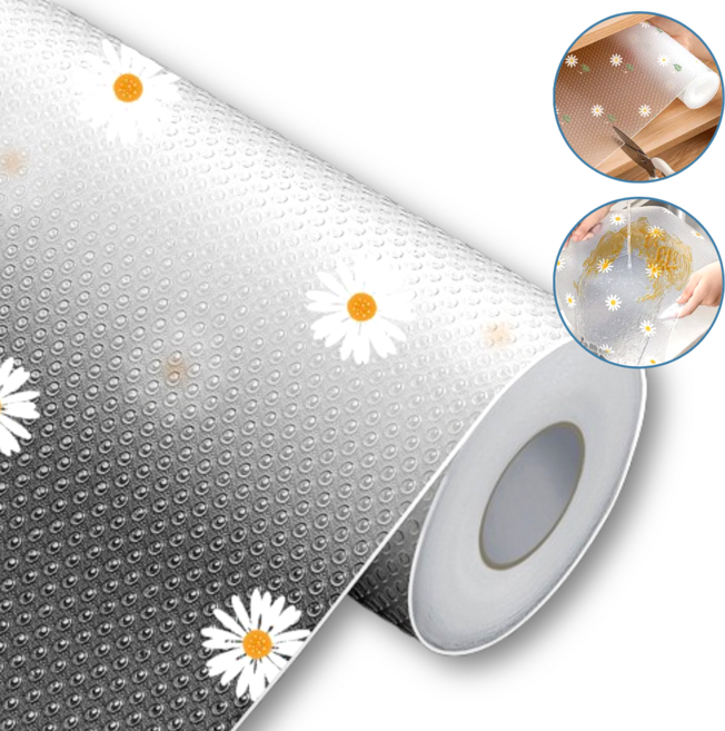 오너백 쾌적한 주방 방수 냉장고매트 다용도 서랍 깔개, 1개, 플라워