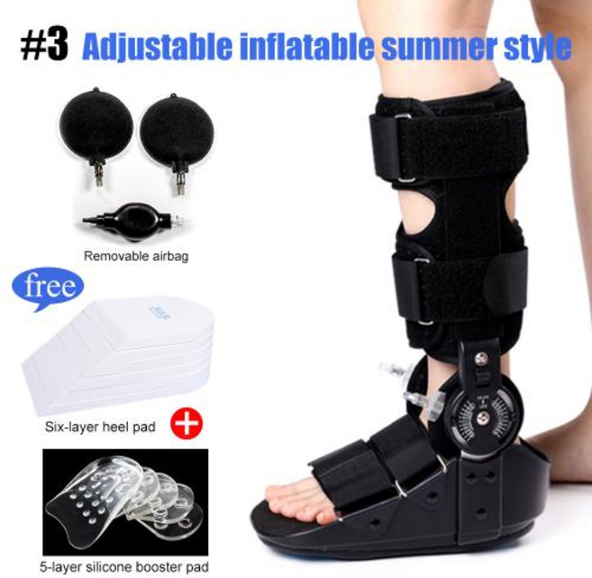 발목운동기구 수술 후 워커 브레이스 ROM 에어 워킹 골절 부츠 스태빌라이저 장착 다친 발 염좌 부러진 발가락, Type3-Black
