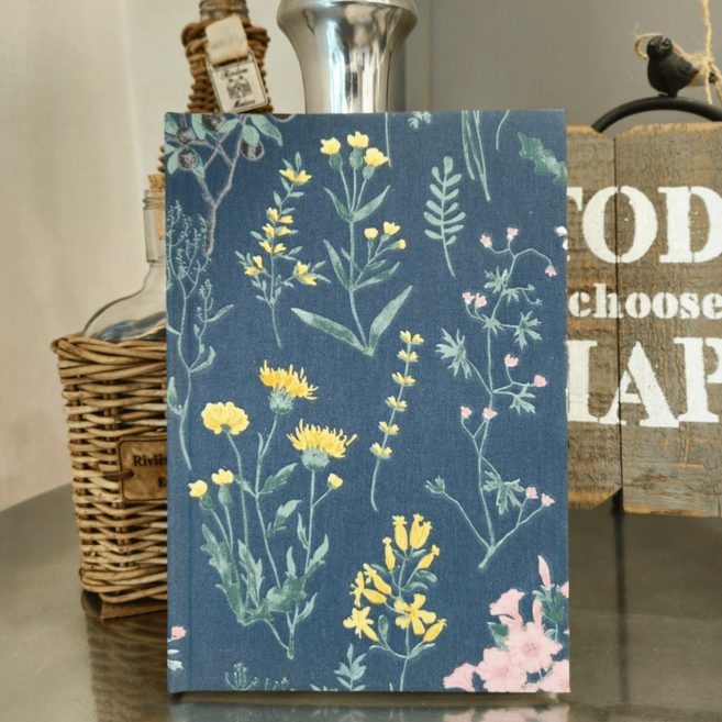 스페셜라이프 노트 일기장 A5 예쁜 꽃무늬, 1개, 블루 블랙