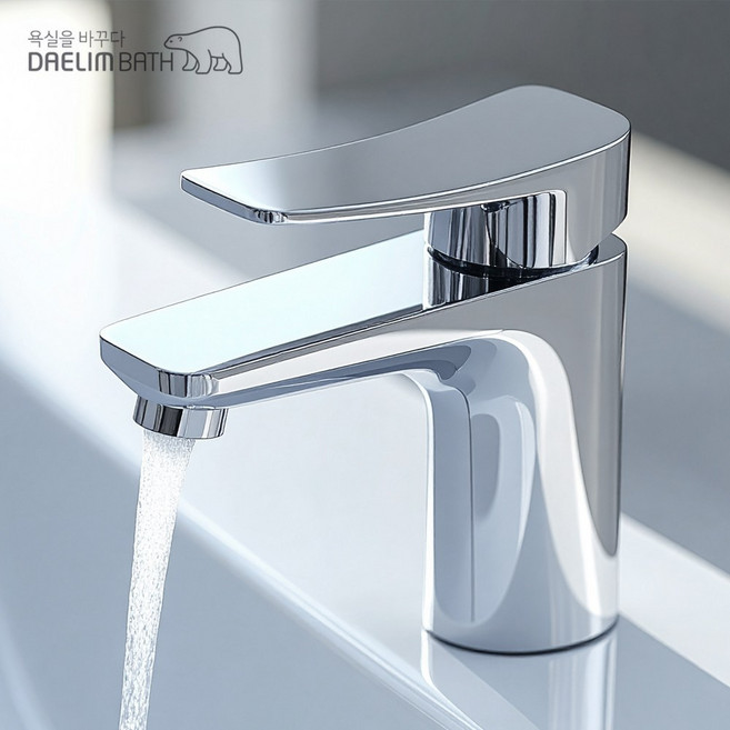 대림시리즈 세면대 수전 욕실 화장실 수도꼭지 원홀 PL시리즈 F라인 5810 BK 1, 1세트