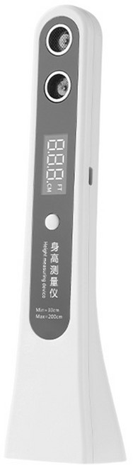 초음파 높이 측정기 고정밀 디지털 눈금자 어린이를 휴대용 장치, 1개, 02 White